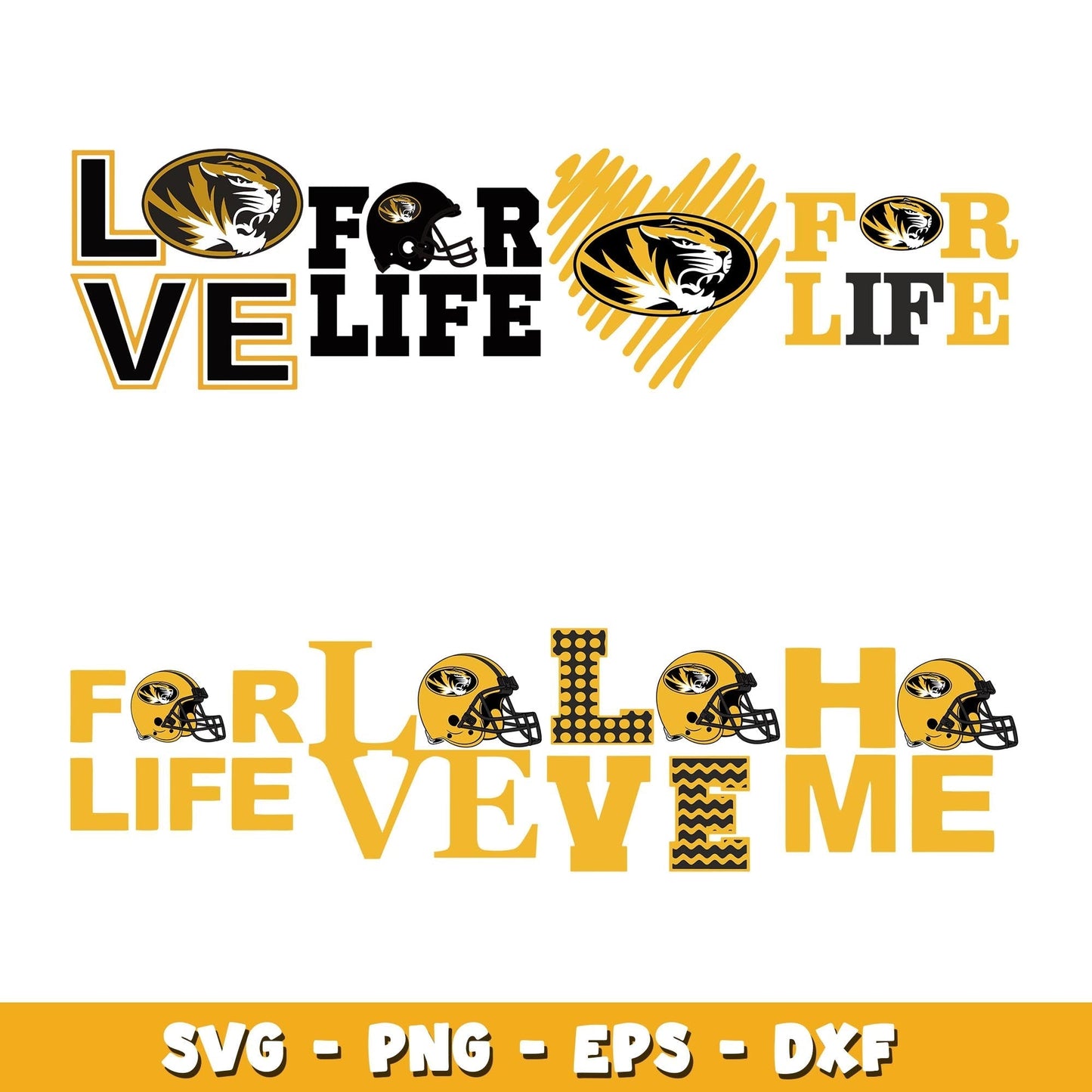 Missouri Tigers love Bundle svg,  Missouri Tigers logo svg, ncaa svg