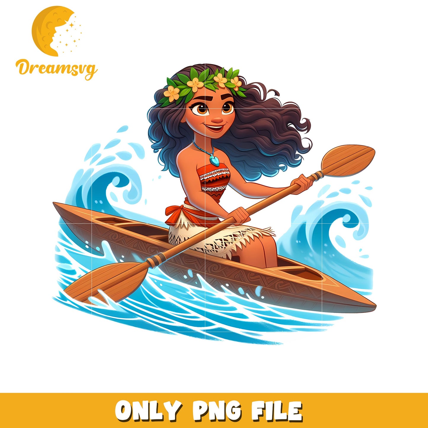 Moana PNG Cartoon Princess Canoe