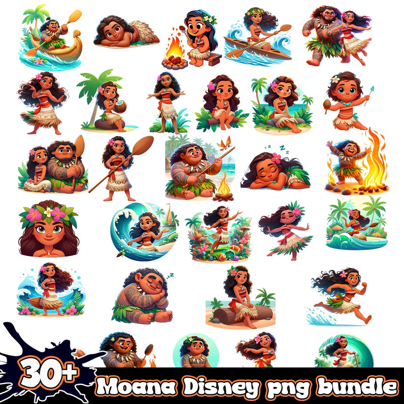 Moana Disney Bundle 30+ PNG