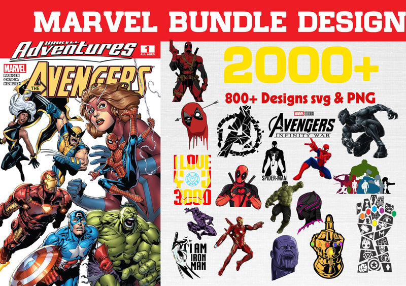 2000+ Marvel SVG Mega Bundle