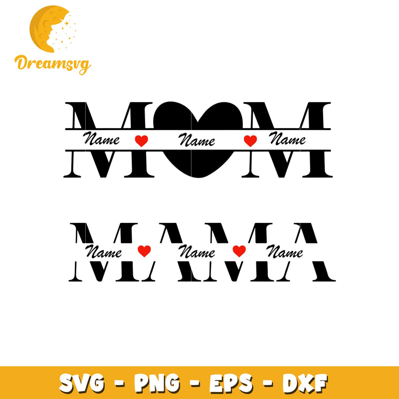 Mom mama costume name svg, costume name svg, font design svg