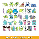 Monster university characters svg, Monster Inc bundle svg, cartoon svg