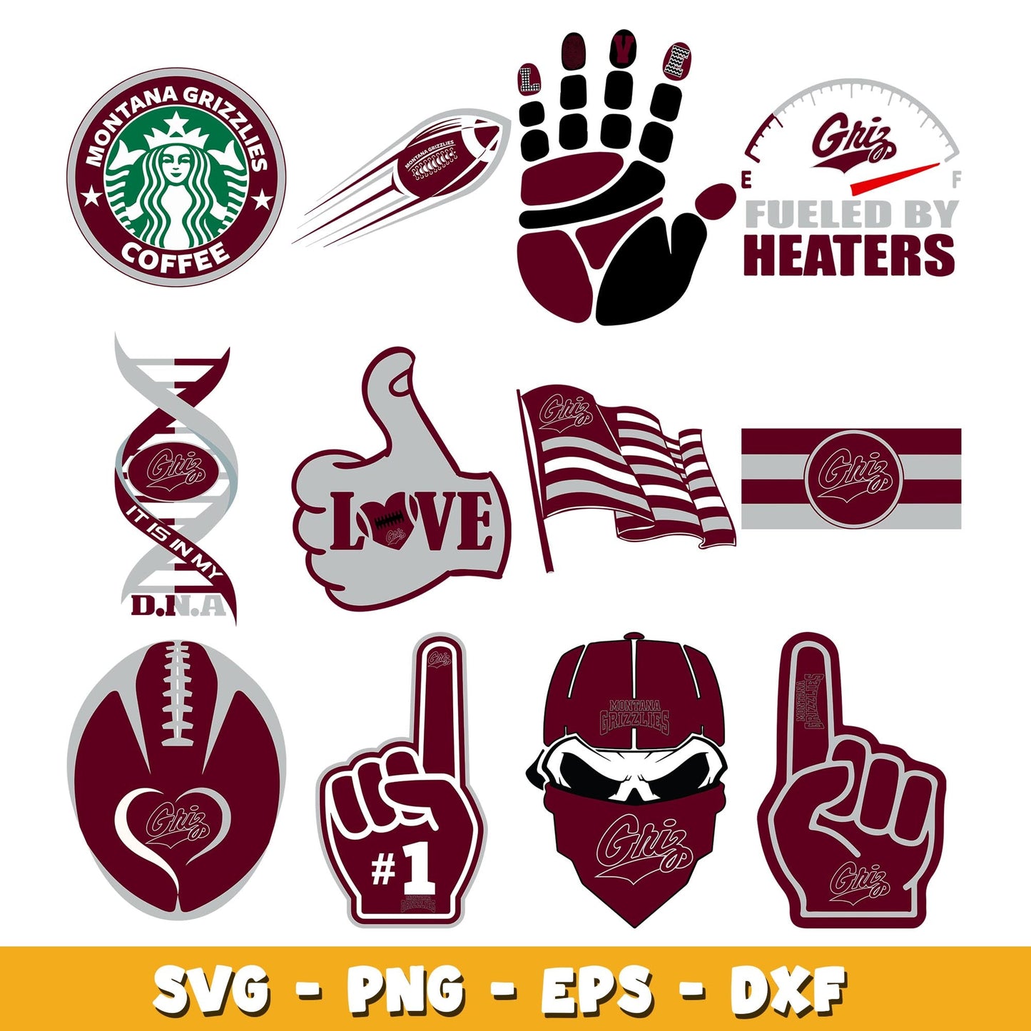 Montana Grizzlies Football Bundle svg,  Montana Grizzlies logo svg, ncaa svg