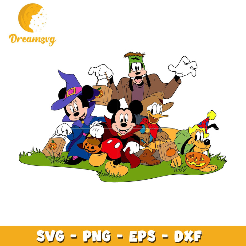 Mickey and friends halloween svg