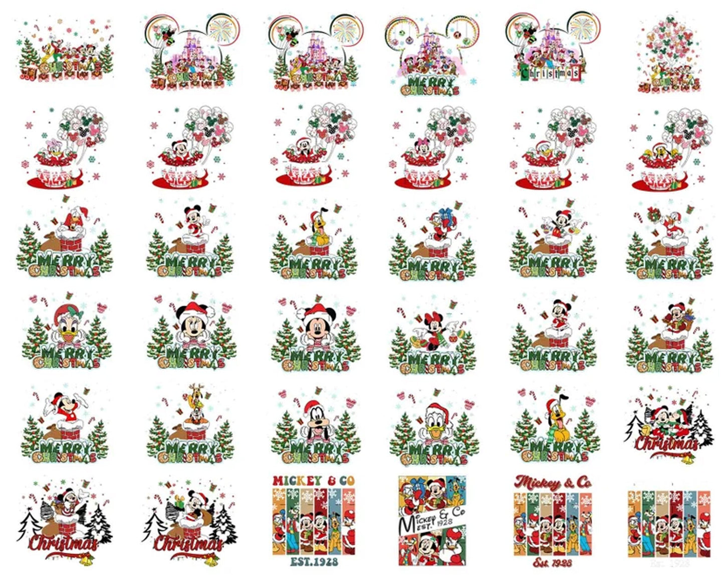 35+ Mouse And Friends PNG Bundle, Christmas digital bundle, Xmas friends designs bundle in PNG formats, Digital files CRM05112202