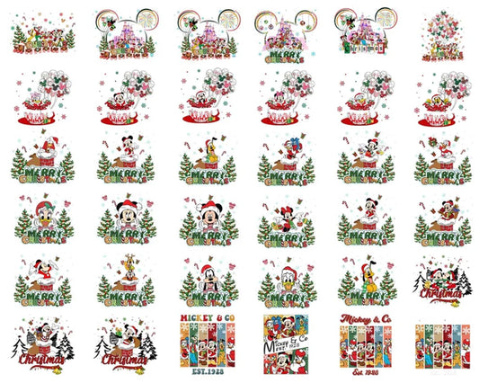 35+ Mouse And Friends PNG Bundle, Christmas digital bundle, Xmas friends designs bundle in PNG formats, Digital files CRM05112202