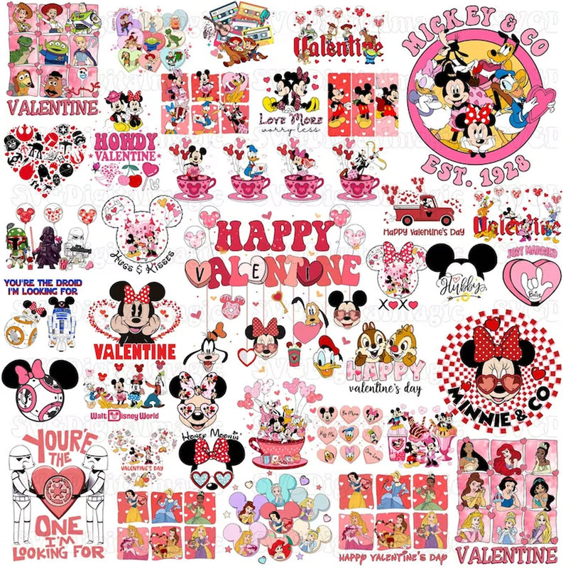 Mouse And Friends Valentine PNG Bundle, Disney Friends Valentine PNG Bundle