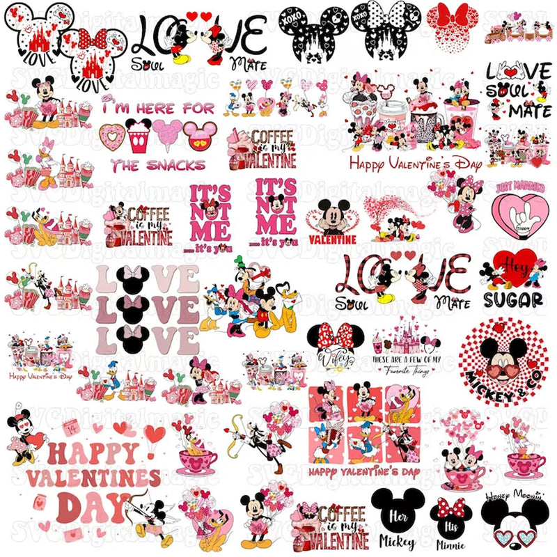 Mouse And Friends Valentine PNG Bundle, Disney Friends Valentine PNG Bundle