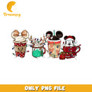 Mouse milkshake png, festive disney png, winter wonderland png