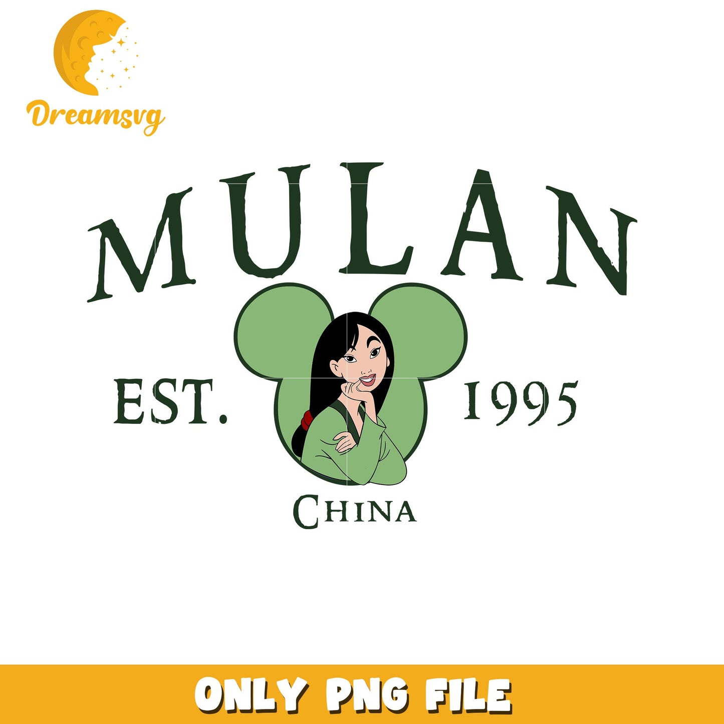 Mulan Disney PNG Graphic File for Craft Projects