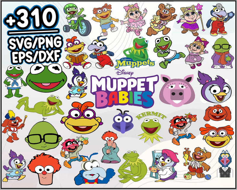 310+ Muppets Babies SVG Bundle, Muppets Bundle, The Muppets svg, Cut Files, Cartoon svg, png, dxf, eps digital file