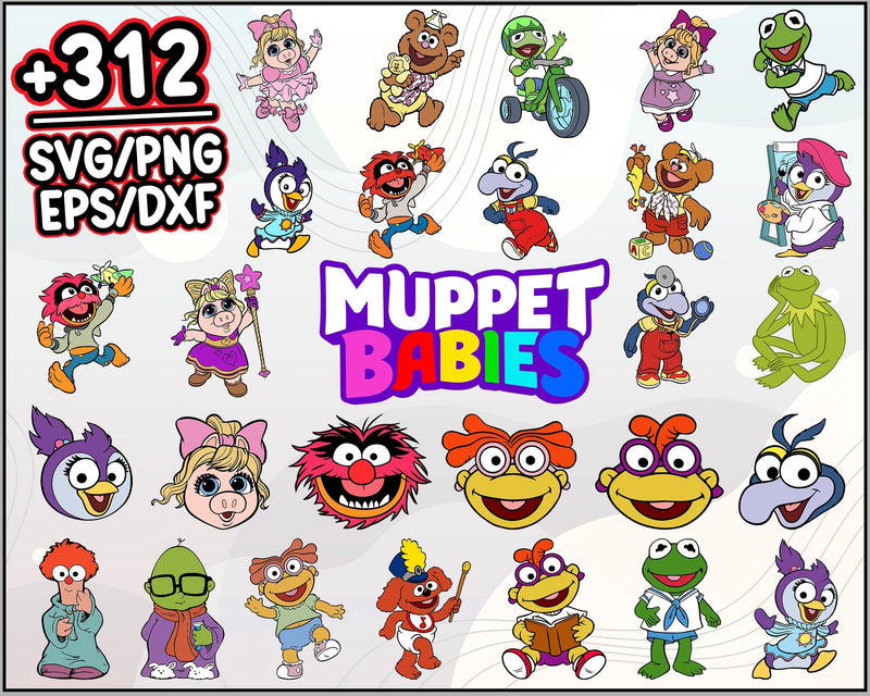 312+ Muppets Babies Svg Bundle, Muppets Babies Svg, Muppets svg, Cartoon svg, png, dxf, eps digital file