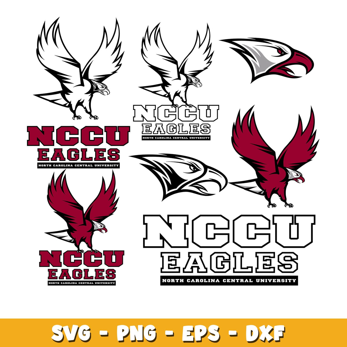 NCCU Eagles  Bundle svg, NCCU Eagles  logo svg, ncaa svg