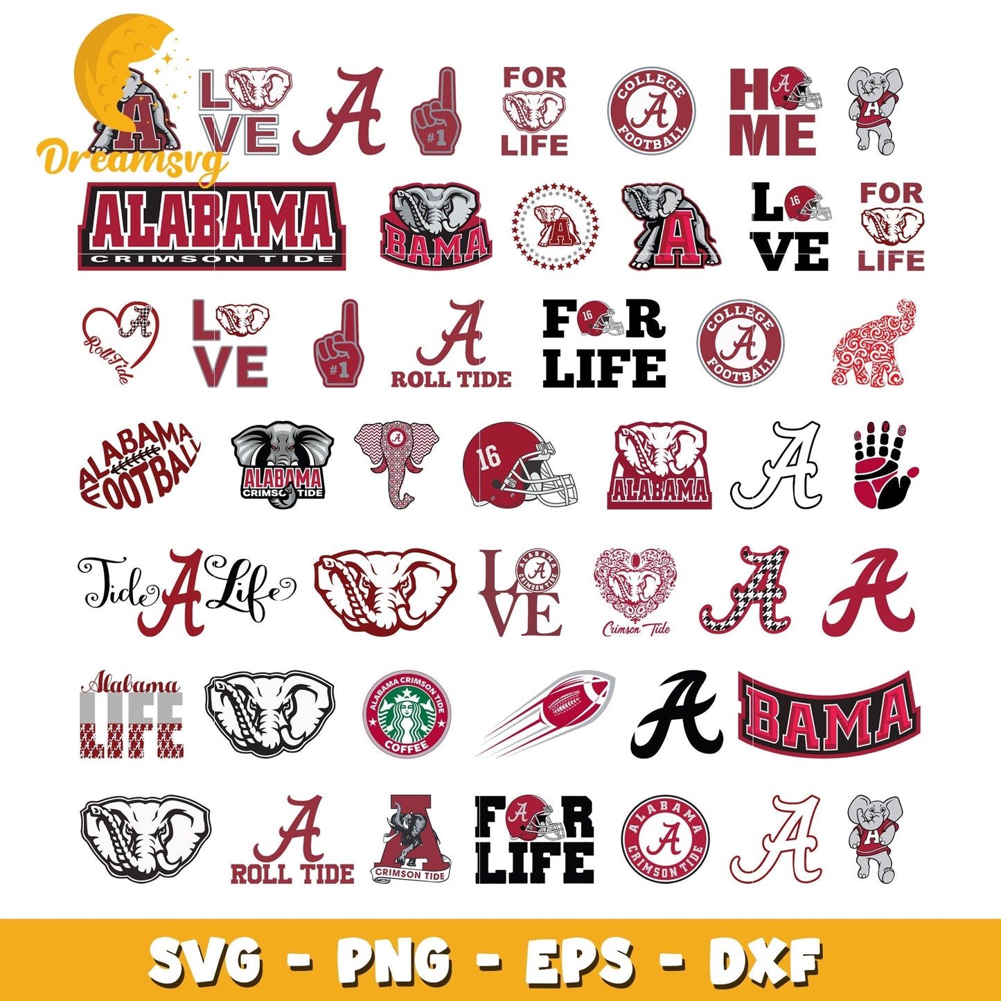 Alabama crimson tide design bundle svg, alabama crimson tide svg