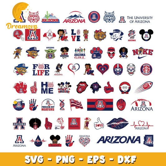 Arizona wildcats logo bundle svg, arizona wildcats football svg