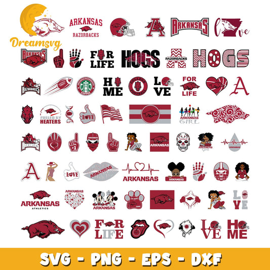 Arkansas razorbacks logo bundle svg, arkansas razorbacks svg