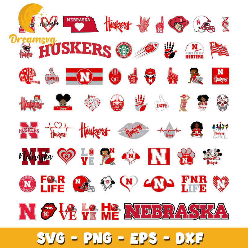 Nebraska huskers logo bundle svg, nebraska huskers baseball svg