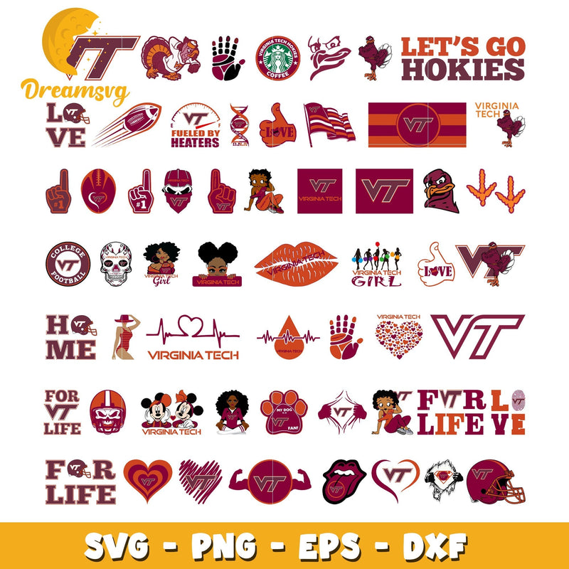 Virginia tech hokies logo bundle svg, virginia tech hokies svg