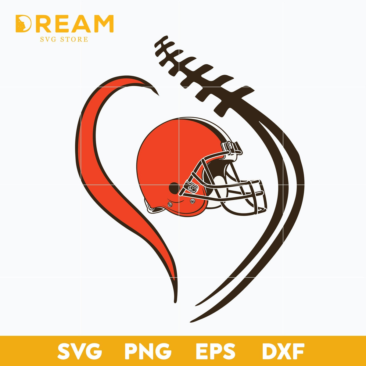 Cleveland Browns heart svg, Browns heart svg, Nfl svg, png, dxf, eps digital file NFL0111205L