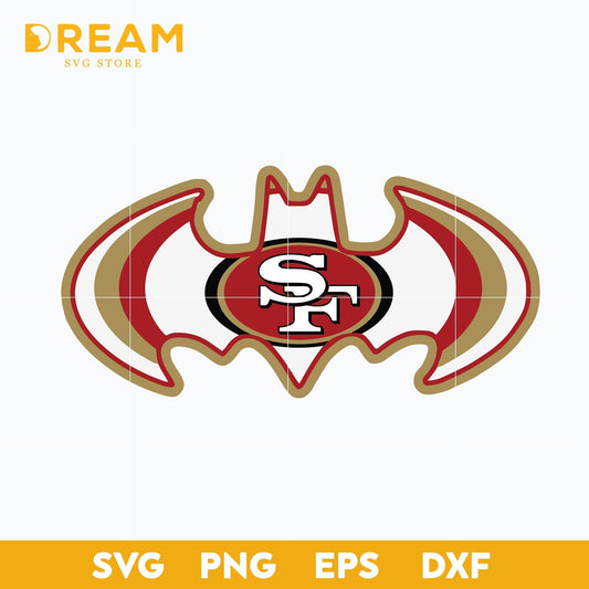 Bat San francisco 49ers svg, 49ers svg, Nfl svg, png, dxf, eps digital file NFL071020207L
