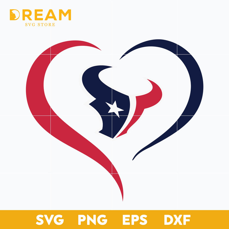 Houston texans heart svg, Texans svg, Nfl svg, png, dxf, eps digital file NFL10102016L