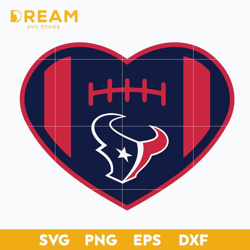 Houston texans heart svg, Texans svg, Nfl svg, png, dxf, eps digital file NFL10102021L