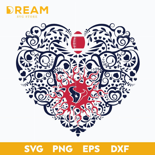 Houston texans heart svg, Texans svg, Nfl svg, png, dxf, eps digital file NFL10102025L