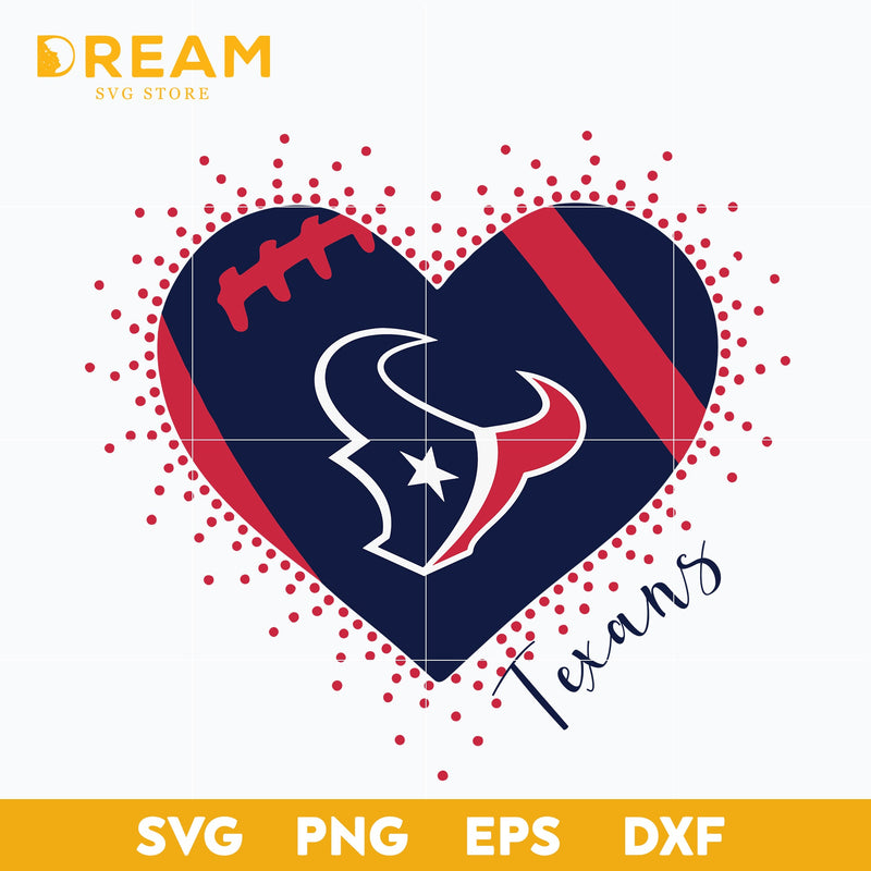 Houston texans heart svg, Texans svg, Nfl svg, png, dxf, eps digital file NFL1010202L