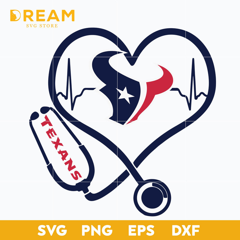 Houston texans heart svg, Texans svg, Nfl svg, png, dxf, eps digital file NFL10102032L