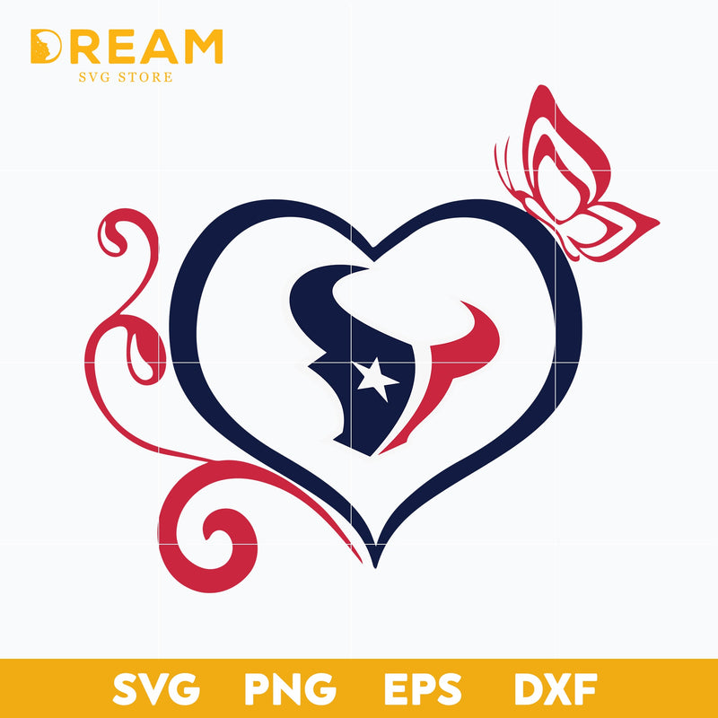 Houston texans heart svg, Texans svg, Nfl svg, png, dxf, eps digital file NFL10102036L