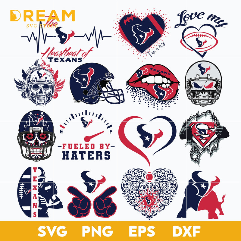 Houston texans bundle svg, Texans bundle svg, Nfl svg, png, dxf, eps digital file NFL10102043L