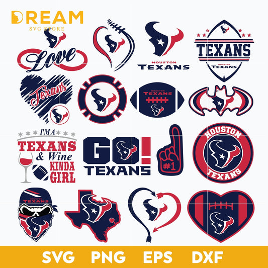 Houston texans bundle svg, Texans bundle svg, Nfl svg, png, dxf, eps digital file NFL10102044L
