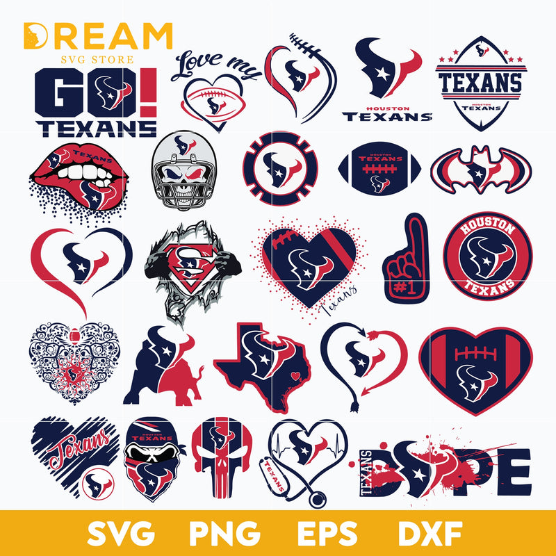 Houston texans bundle svg, Texans bundle svg, Nfl svg, png, dxf, eps digital file NFL10102046L