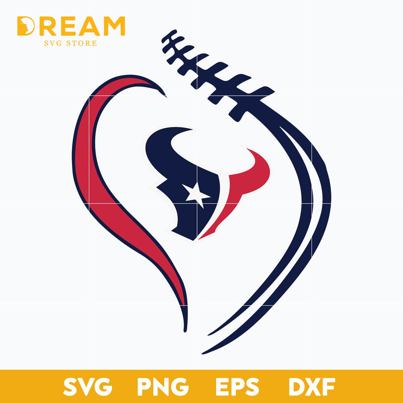 Houston texans heart svg, Texans svg, Nfl svg, png, dxf, eps digital file NFL1010204L