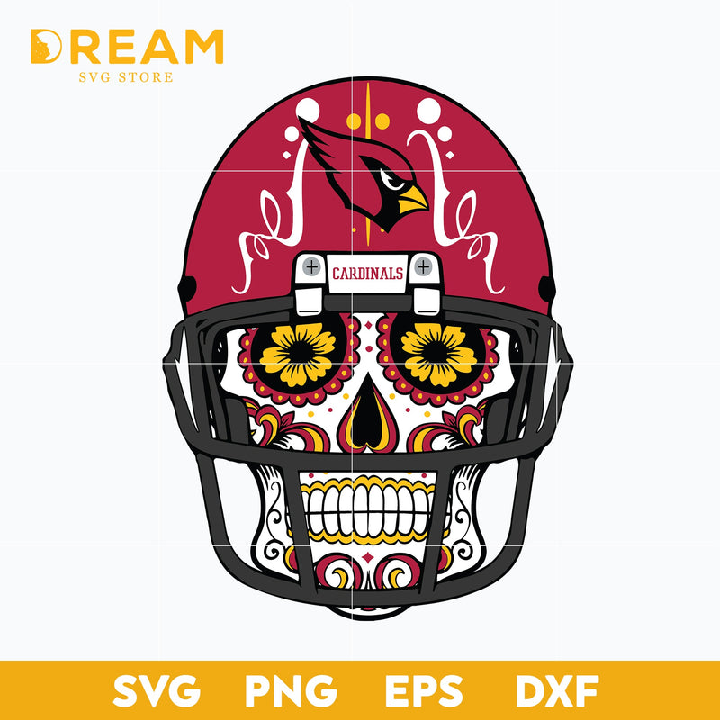 Arizona Cardinals skull svg, skull Cardinals svg, Nfl svg, png, dxf, eps digital file NFL11102017L