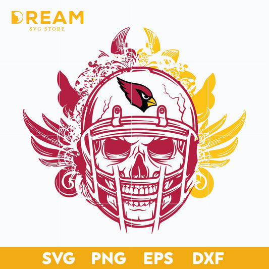 Arizona Cardinals skull svg, skull Cardinals svg, Nfl svg, png, dxf, eps digital file NFL1110201L