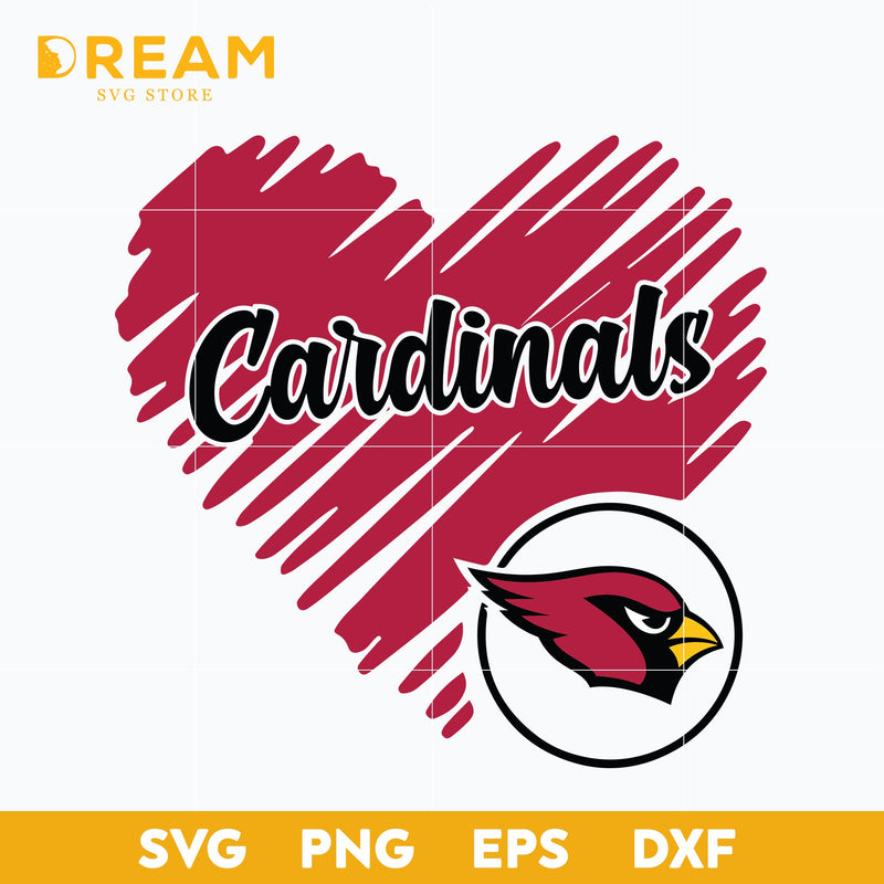 Arizona Cardinals heart svg, Cardinals heart svg, Nfl svg, png, dxf, eps digital file NFL11102035L