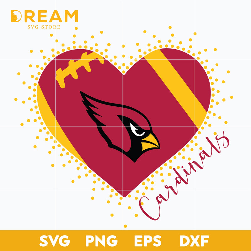 Arizona Cardinals heart svg, Cardinals heart svg, Nfl svg, png, dxf, eps digital file NFL1110203L