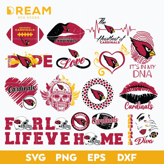 Arizona Cardinals bundle svg, Bundle Cardinals svg, Nfl svg, png, dxf, eps digital file NFL11102046L