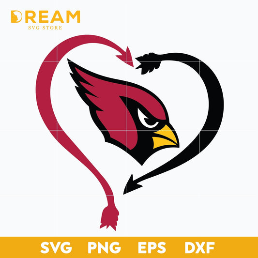 Arizona Cardinals heart svg, Cardinals heart svg, Nfl svg, png, dxf, eps digital file NFL1110207L