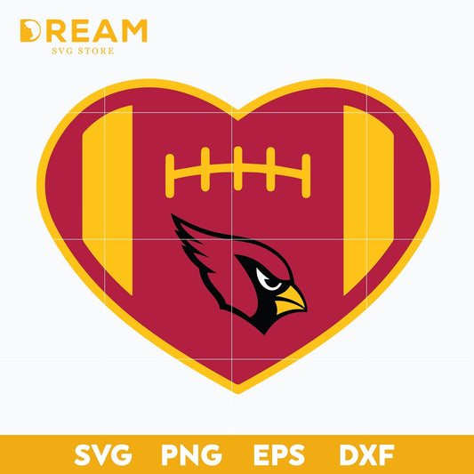 Arizona Cardinals heart svg, Cardinals heart svg, Nfl svg, png, dxf, eps digital file NFL1110208L
