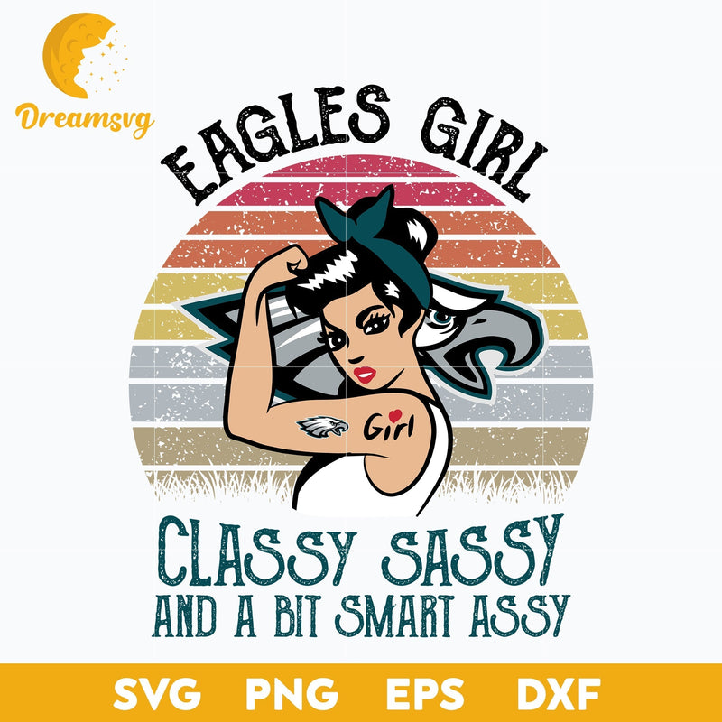 Philadelphia Eagles Classy Sassy And A Bit Smart Assy Nfl Svg, Sport Svg, Nfl Svg, Png, Dxf, Eps Digital File.