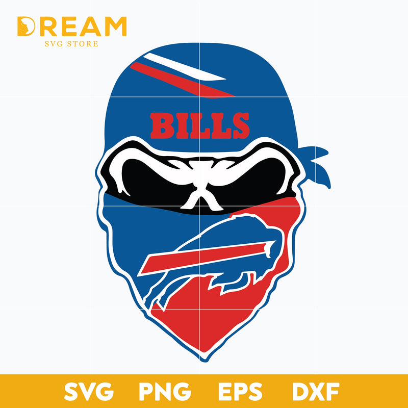 Buffalo Bills skull svg, Bills skull svg, Nfl svg, png, dxf, eps digital file NFL13102013L