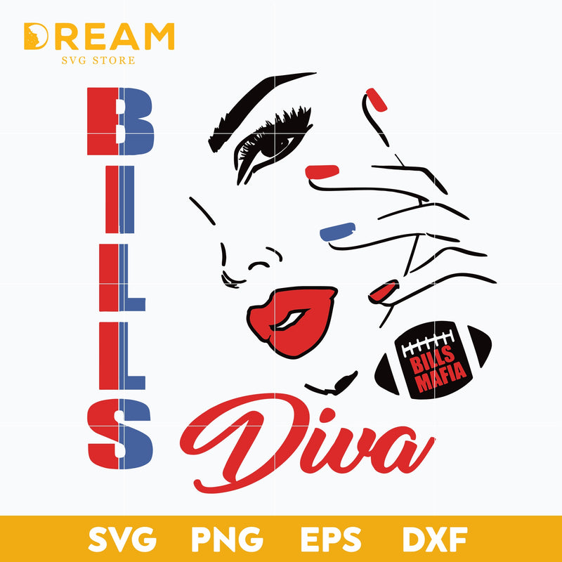 Bills diva svg, Buffalo Bills svg, Bills svg, Nfl svg, png, dxf, eps digital file NFL13102038L