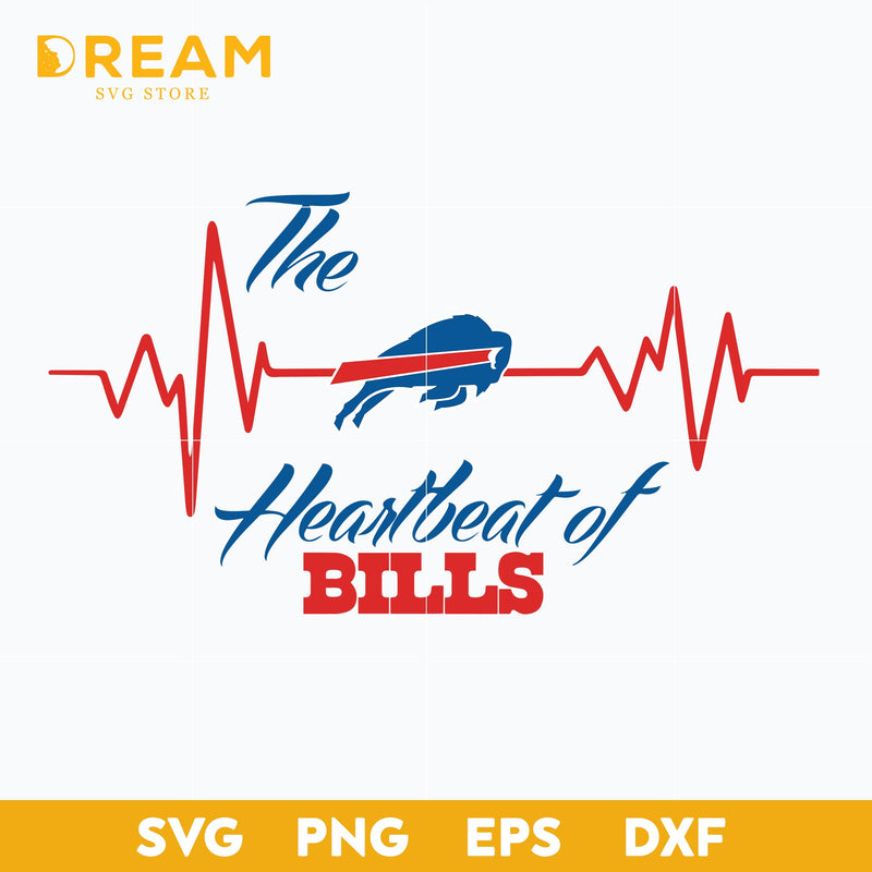 The heartbeat of bills svg, Buffalo Bills svg, Bills svg, Nfl svg, png, dxf, eps digital file NFL13102039L