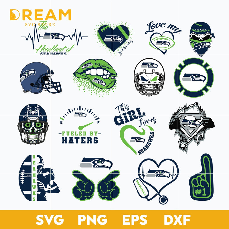 Seattle Seahawks bundle svg, seahawks bundle svg, Nfl svg, png, dxf, eps digital file NFL16102044L