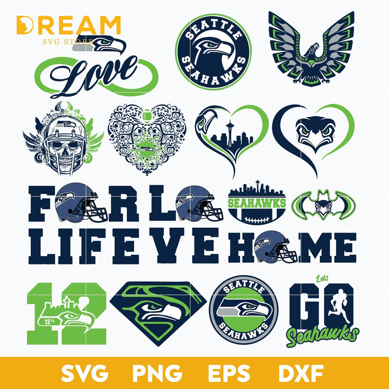 Seattle Seahawks bundle svg, seahawks bundle svg, Nfl svg, png, dxf, eps digital file NFL16102046L