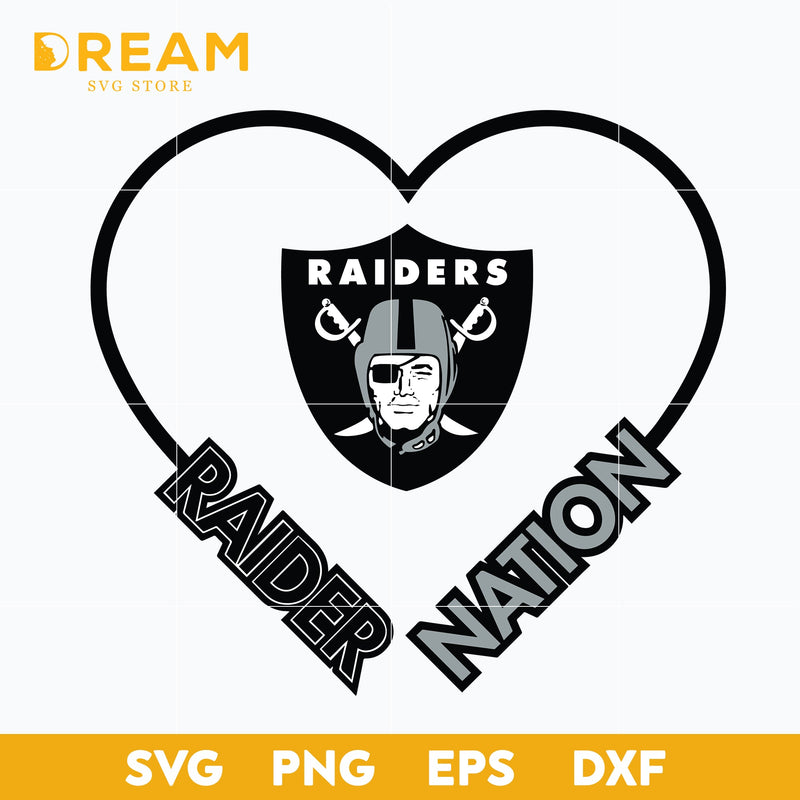 Las Vegas Raiders heart svg, Raiders heart svg, Nfl svg, png, dxf, eps digital file NFL18102038L