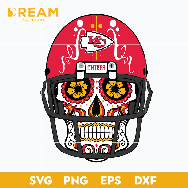 Kansas City Chiefs skull svg, Chiefs skull svg, Nfl svg, png, dxf, eps digital file NFL21102014L