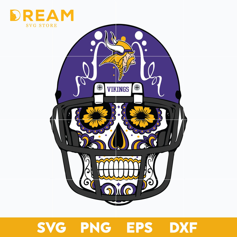 Minnesota Vikings skull svg, Vikings skull svg, Nfl svg, png, dxf, eps digital file NFL23102014L